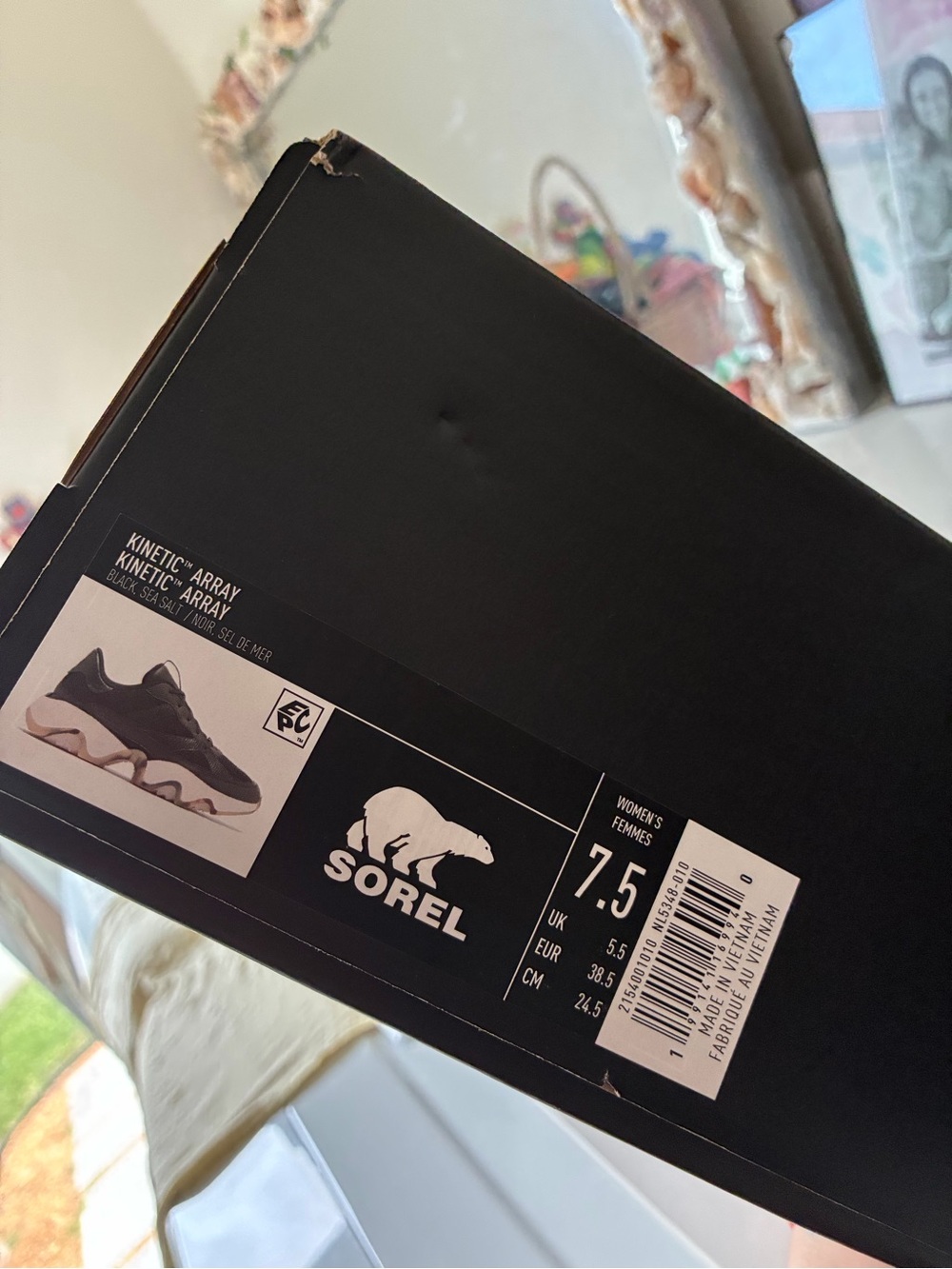 Sorel Kinetic Array Sneaker in Black Sea Salt - Picture 9 of 9